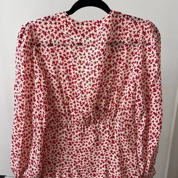 Red Floral Silk Dress by Realisation - Picture 6 of 8